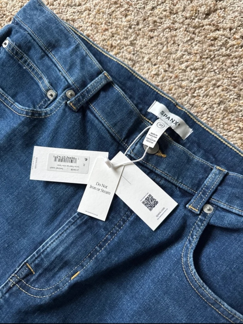 NWT SPANX SPANXsculpt ReDefine High Waist Crop Kick Flare Jeans Size 20 - Picture 10 of 12